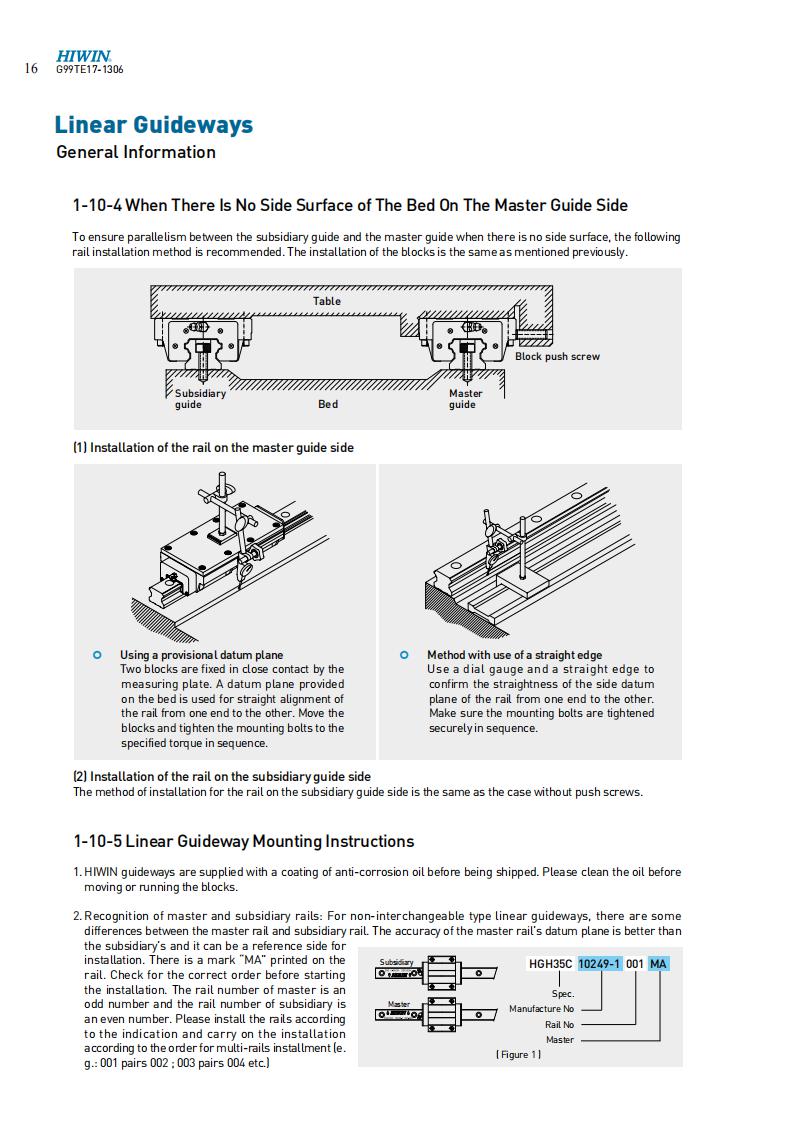 LINEAR GUIDES MOUNTING INSTRUCTION 04