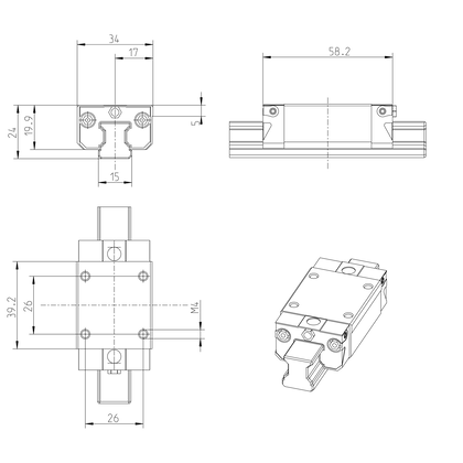 Ball Runner Block Rexroth R162211320 Linear Guide Way